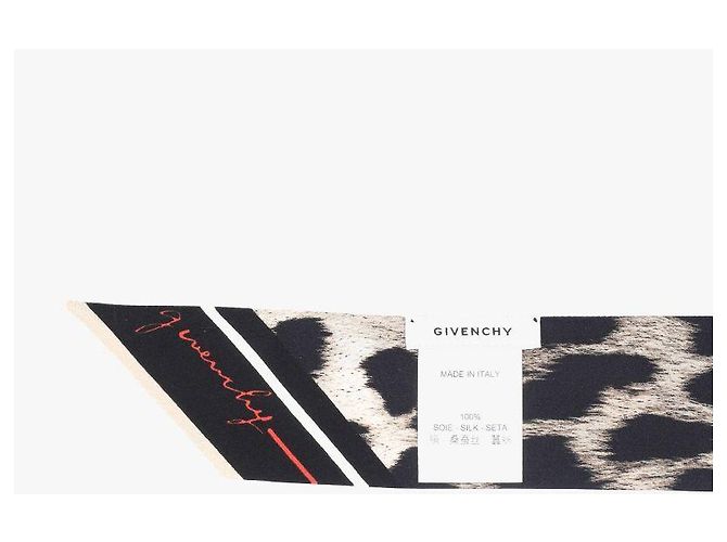 Givenchy Skinny scarf in seta twill leopardata - vista 7