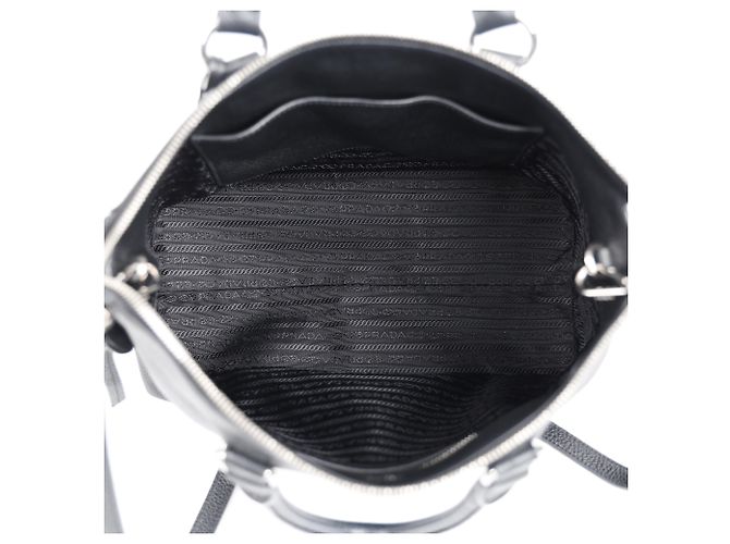 Prada Vitello Daino Black Schultertasche - Ansicht 14