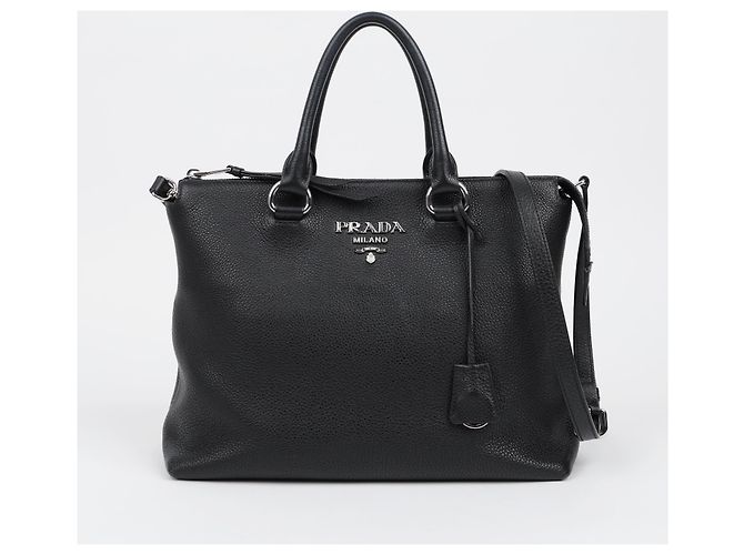 Prada Vitello Daino Black Schultertasche - Ansicht 2