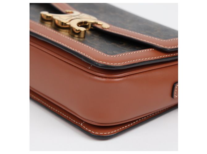 Céline Borsa a tracolla Trio Canvas Tan - vista 11