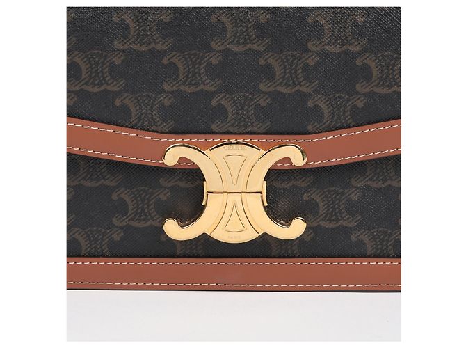 Céline Borsa a tracolla Trio Canvas Tan - vista 3