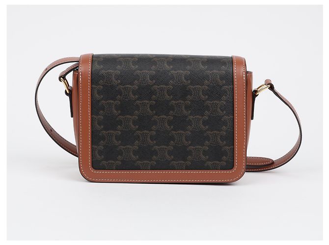 Céline Borsa a tracolla Trio Canvas Tan - vista 4