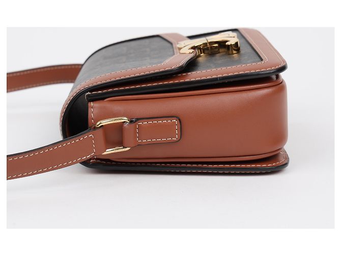 Céline Borsa a tracolla Trio Canvas Tan - vista 5