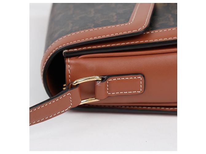 Céline Borsa a tracolla Trio Canvas Tan - vista 6