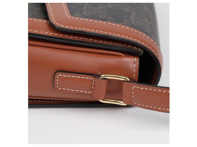 Céline Borsa a tracolla Trio Canvas Tan - vista 9