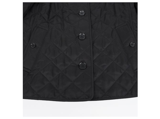 Burberry Gesteppte Damenjacke mit Karomuster Schwarz - Ansicht 8
