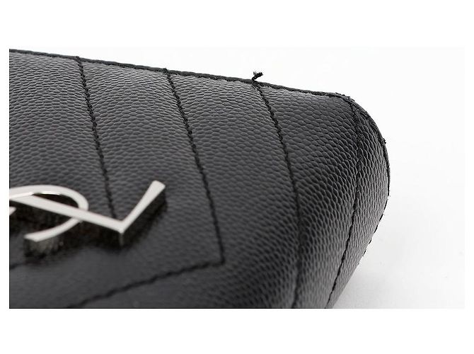 Autre Marque Cartera Compacta Zip Around Negra Plata - vista 7