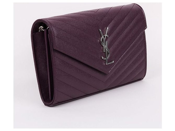 Autre Marque Borsa crossbody WOC a busta in pelle viola - vista 5