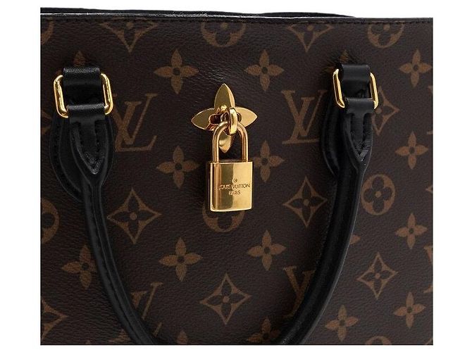 Louis Vuitton Borsa Tote e borsa a tracolla Monogram Canvas Noir Flower - vista 8