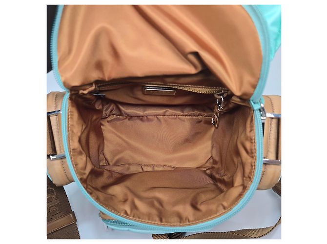 Prada Borsa a tracolla in Re-Nylon e pelle Antique - vista 10