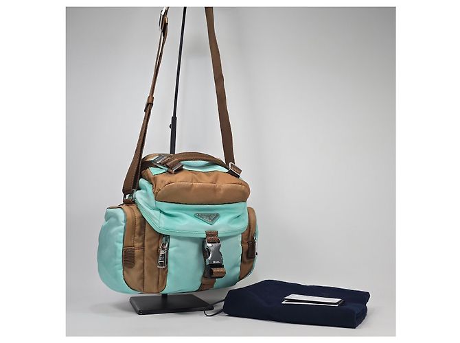 Prada Borsa a tracolla in Re-Nylon e pelle Antique - vista 2