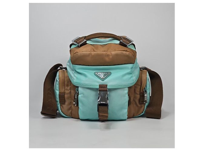 Prada Borsa a tracolla in Re-Nylon e pelle Antique - vista 3