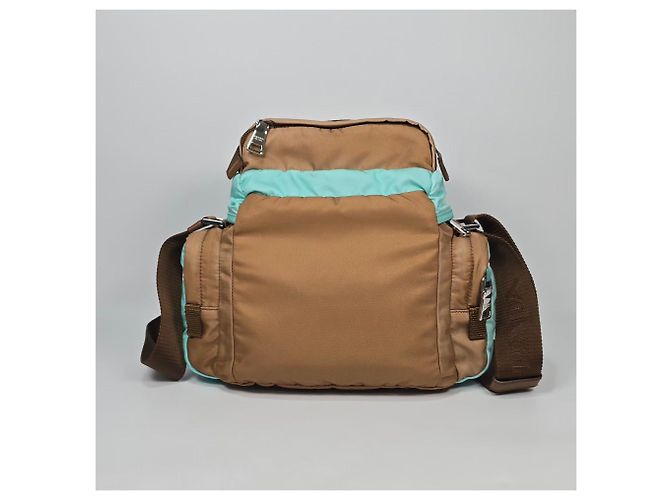 Prada Borsa a tracolla in Re-Nylon e pelle Antique - vista 4
