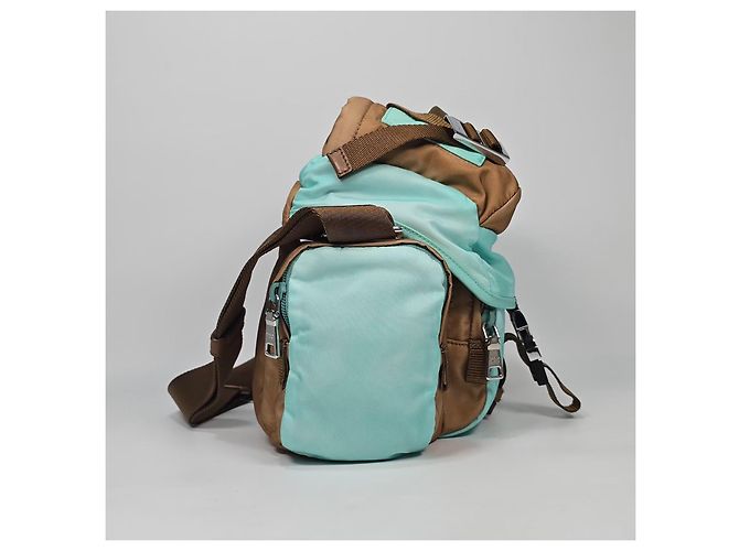 Prada Borsa a tracolla in Re-Nylon e pelle Antique - vista 6