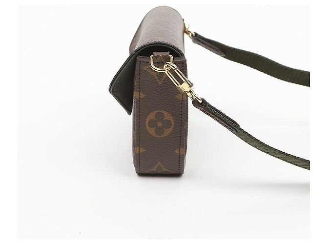 Louis Vuitton Borsa a tracolla Felicity Strap and Go Monogram Canvas Khaki Green - vista 5