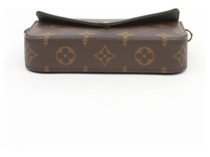 Louis Vuitton Borsa a tracolla Felicity Strap and Go Monogram Canvas Khaki Green - vista 6