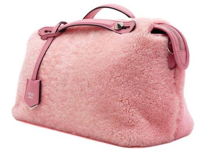 Fendi Borsa Tote e Borsa a Tracolla Biderway Medium in Montone Rosa - vista 2