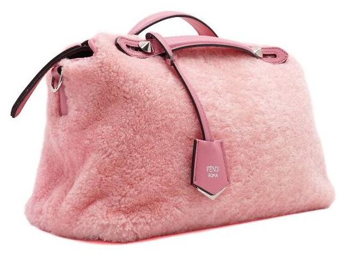 Fendi Borsa Tote e Borsa a Tracolla Biderway Medium in Montone Rosa - vista 3