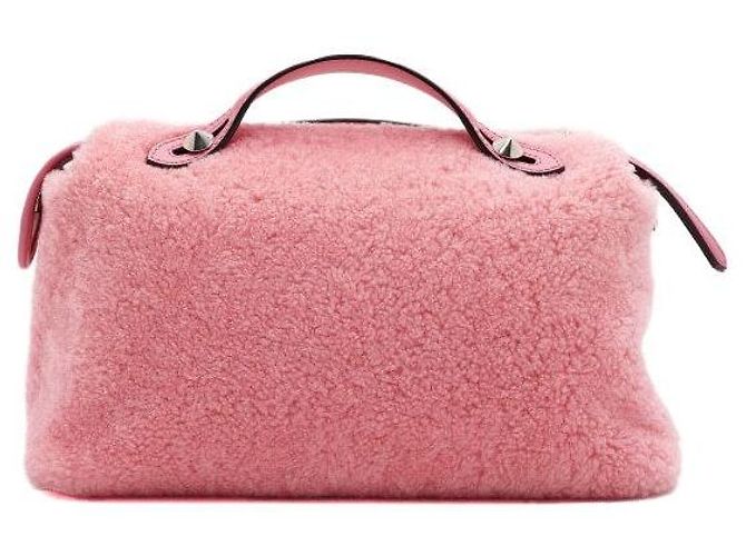 Fendi Borsa Tote e Borsa a Tracolla Biderway Medium in Montone Rosa - vista 4