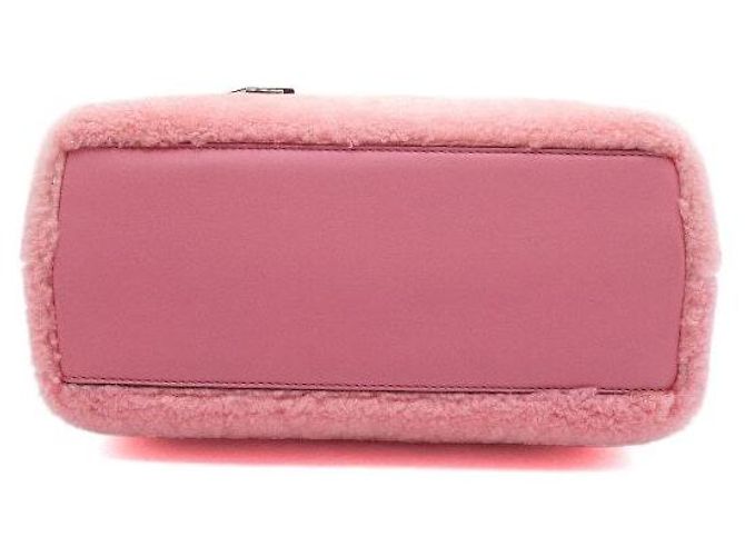 Fendi Borsa Tote e Borsa a Tracolla Biderway Medium in Montone Rosa - vista 6