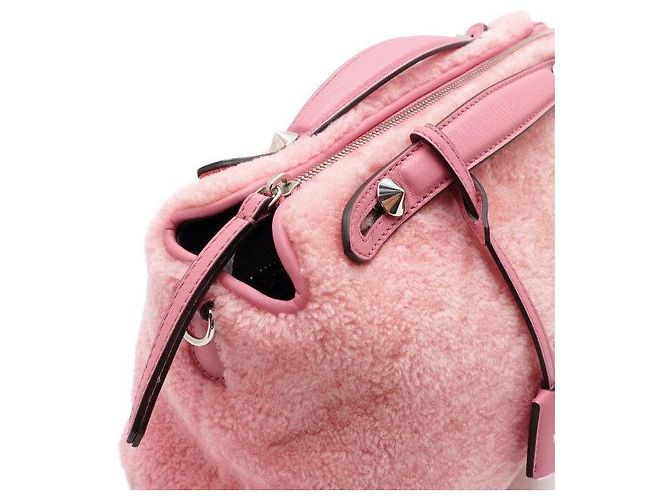 Fendi Borsa Tote e Borsa a Tracolla Biderway Medium in Montone Rosa - vista 7