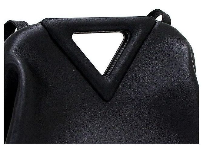 Bottega Veneta Borsa Tote e a Tracolla Nappa Triangle Small Black Point Top - vista 8