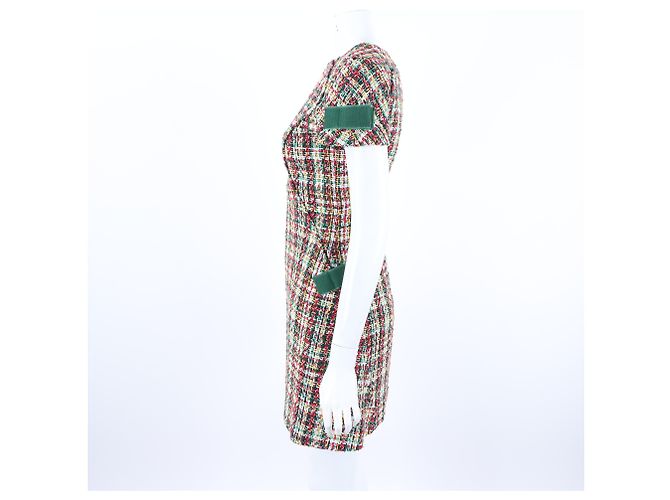 Abito in tweed Chanel rosso multicolore - vista 2