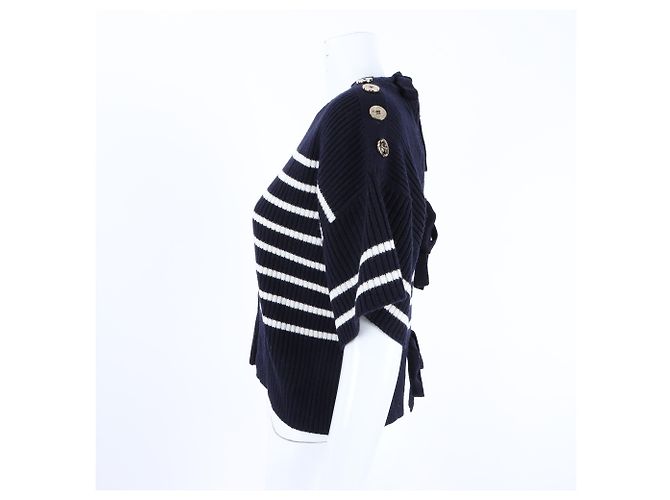 Christian Dior Kurzarm Strick Navy - Ansicht 2
