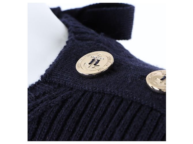 Christian Dior Kurzarm Strick Navy - Ansicht 4