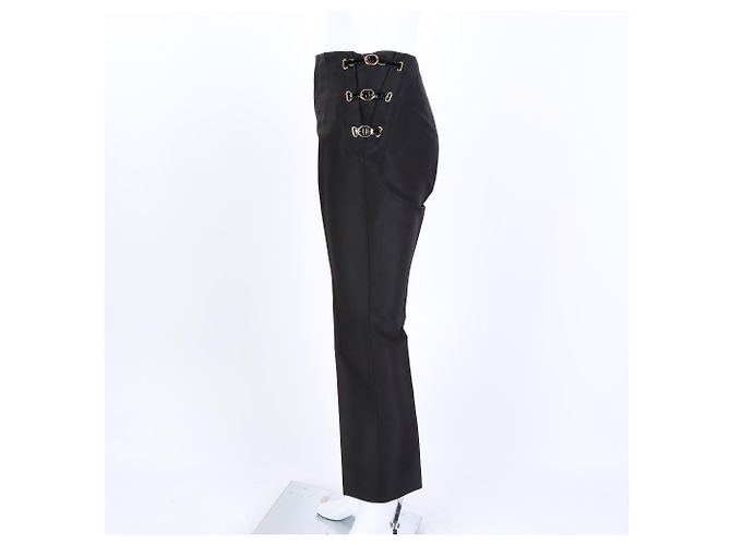Pantalones de seda Gucci negros - vista 2