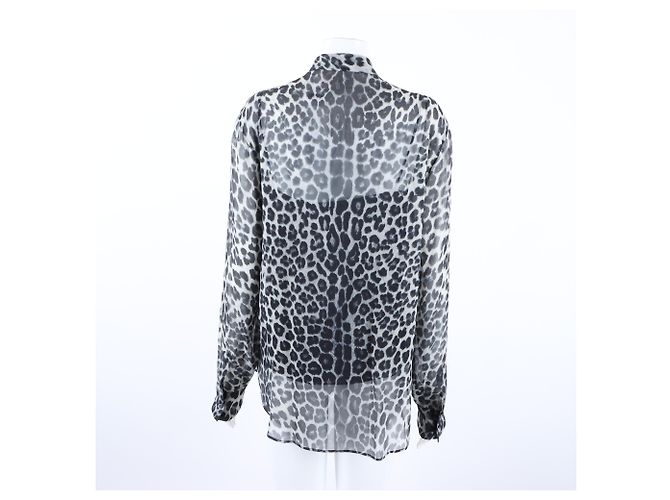 Christian Dior Seidenbluse Grau - Ansicht 3