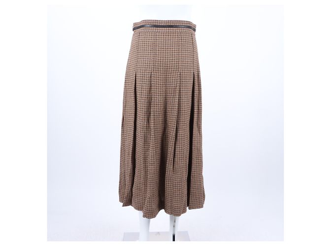 Falda de lino Gucci marrón - vista 3