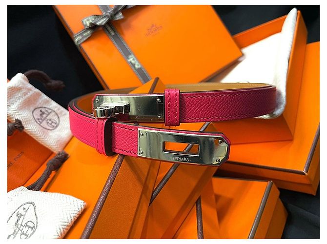 Hermès Cintura Kelly Hot Pink Silver - vista 2