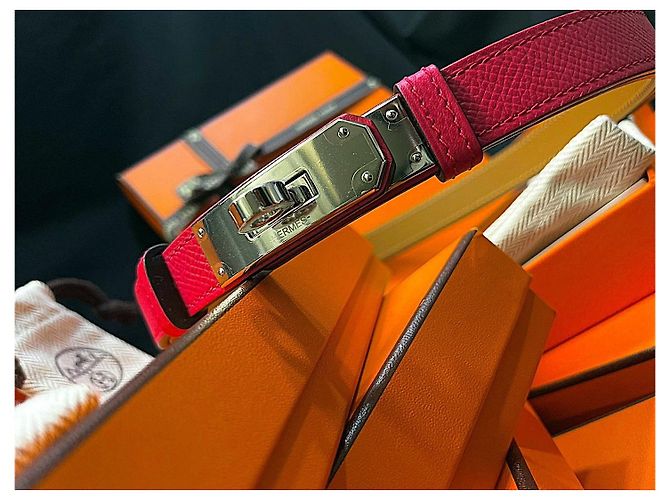 Hermès Cintura Kelly Hot Pink Silver - vista 4