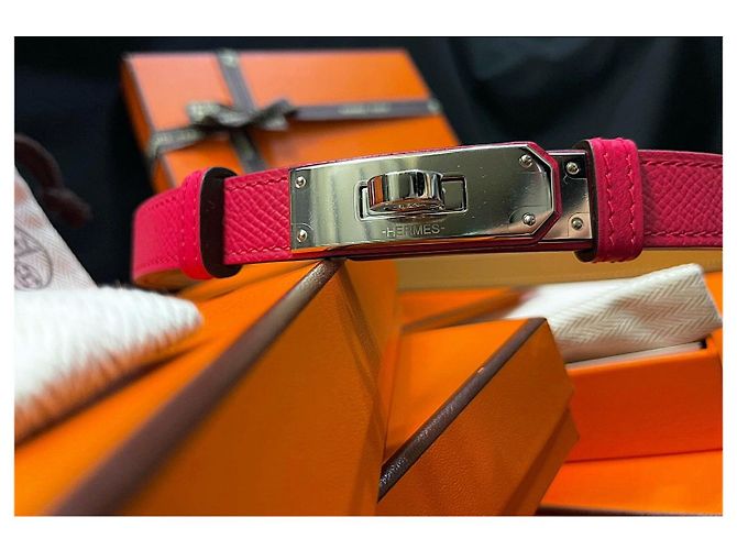 Hermès Cintura Kelly Hot Pink Silver - vista 5