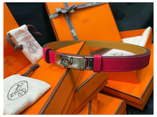 Hermès Cintura Kelly Hot Pink Silver - vista 7