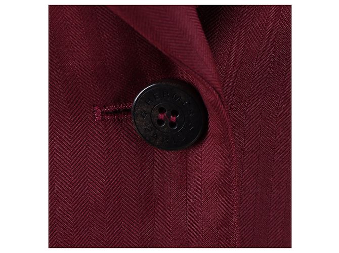 Hermès Wolljacke Burgund - Ansicht 4