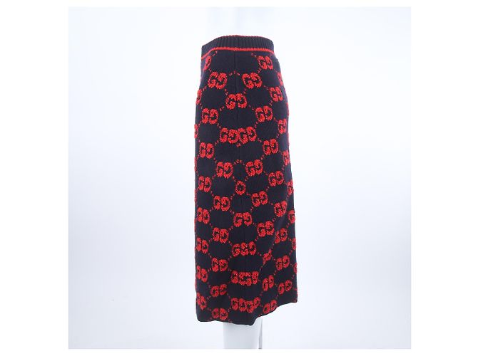 Gucci Strickrock Navy Rot - Ansicht 2