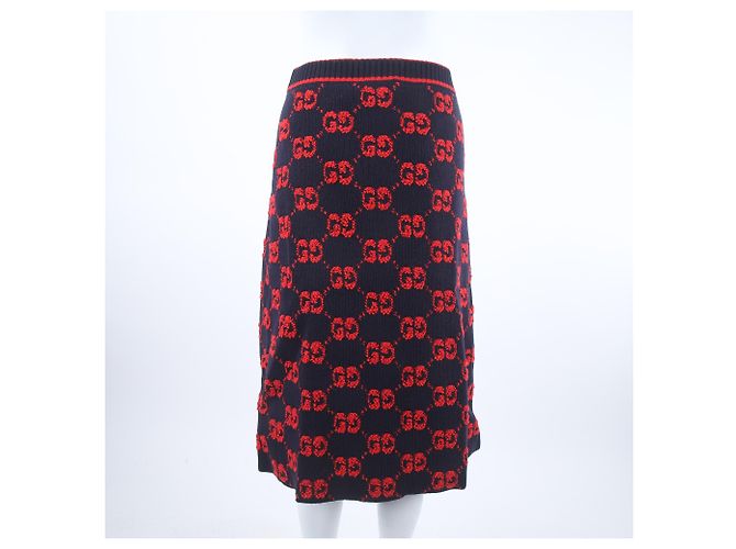 Gucci Strickrock Navy Rot - Ansicht 3
