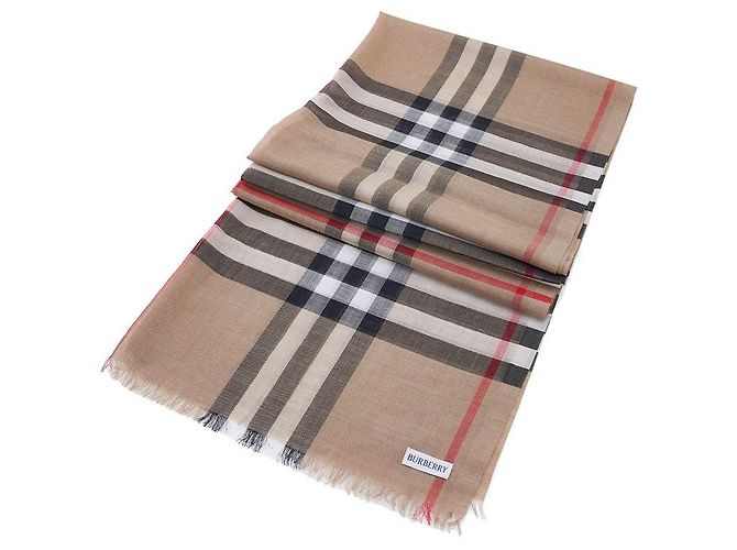 Burberry Sciarpa in lana e seta a quadri GNT CHK GAUZE da donna - vista 2