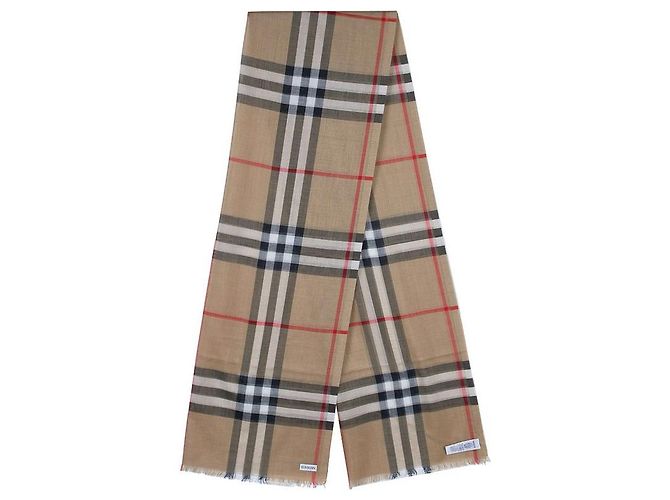 Burberry Sciarpa in lana e seta a quadri GNT CHK GAUZE da donna - vista 8