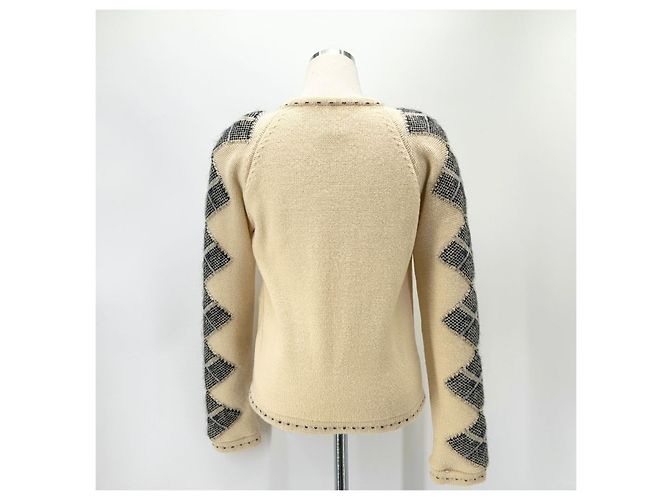 Chanel Logo Argyle Strickjacke mit Reißverschluss - Ansicht 5