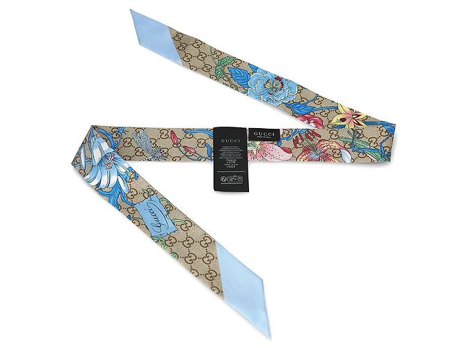 Gucci Seidenband-Schal mit Blumenprint - Ansicht 10