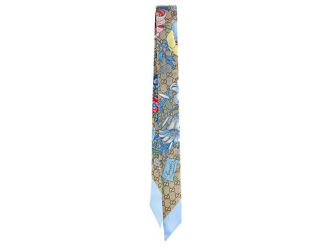 Gucci Seidenband-Schal mit Blumenprint - Ansicht 11