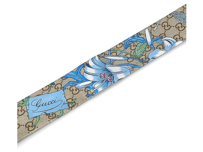 Gucci Seidenband-Schal mit Blumenprint - Ansicht 3