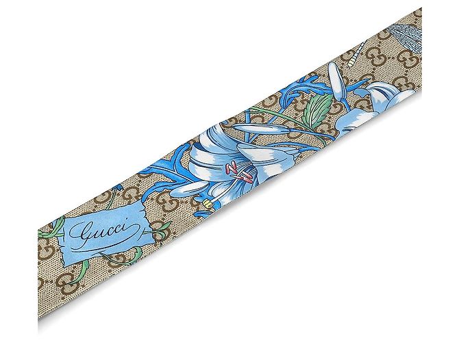 Gucci Seidenband-Schal mit Blumenprint - Ansicht 7