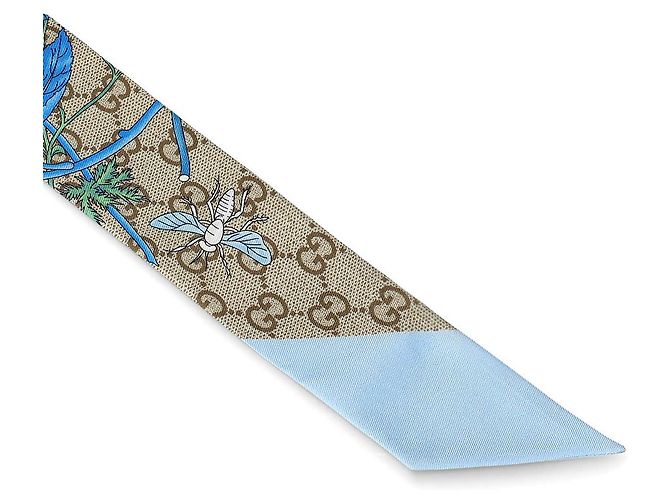 Gucci Seidenband-Schal mit Blumenprint - Ansicht 8
