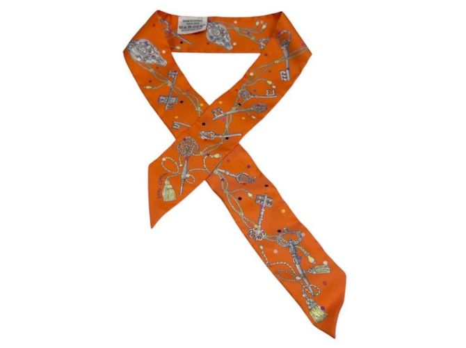 Hermès Mini Twilly aus Seide Orange - Ansicht 2