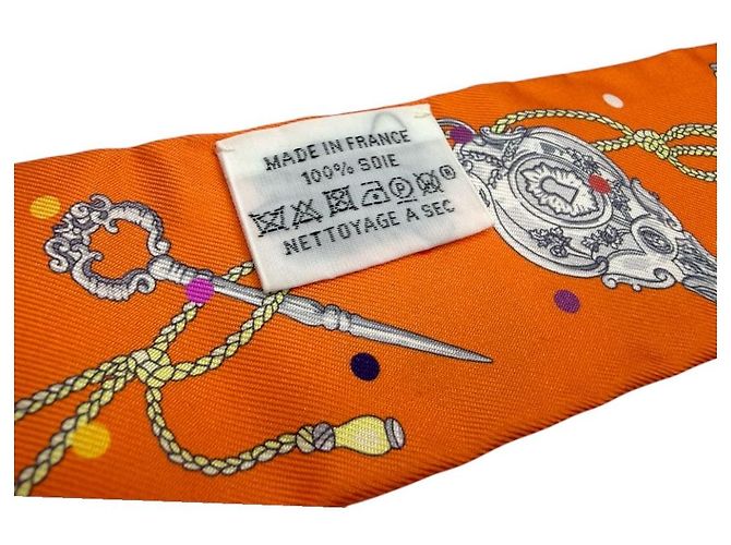 Hermès Mini Twilly aus Seide Orange - Ansicht 5