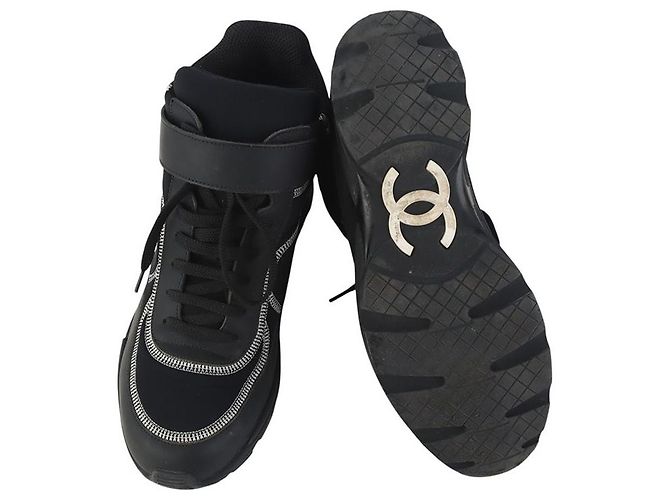 Chanel Bestickte CC High-Top-Sneaker Größe - Ansicht 7
